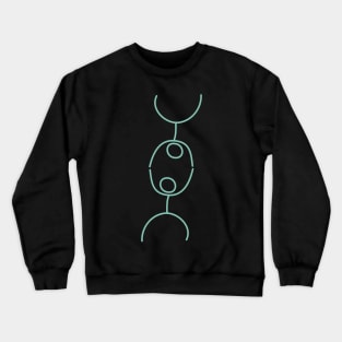 Aero Dance Bright Green Stickhuman Crewneck Sweatshirt